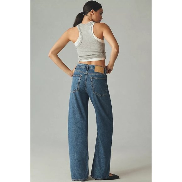RELISTED RAG & BONE Logan Mid-Rise Featherweight Wide-Leg Jeans in Lily - NWT - Picture 7 of 11